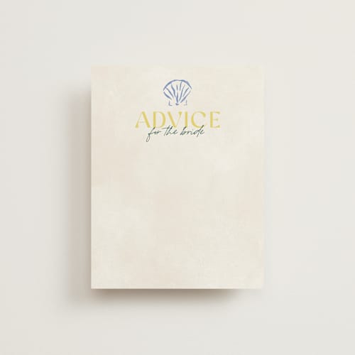 This is a island citrus bridal shower insert cards with standard by Pixel and Hank called coastal drift printing on signature in standard