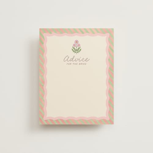 This is a poppy bridal shower insert cards with standard by Creo Study called botanical maximalism printing on signature in standard