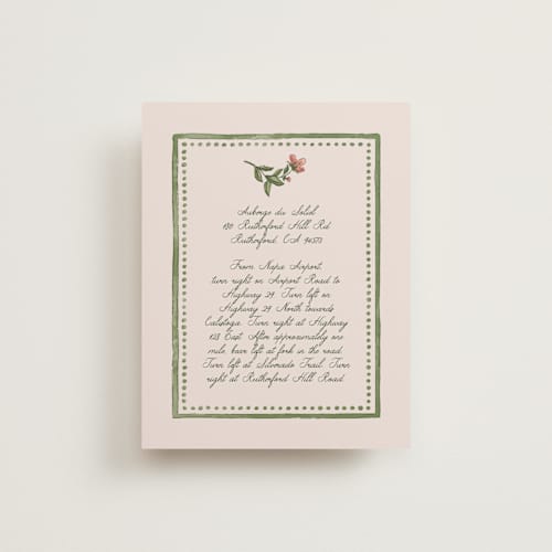 This is a coral fern enclosure cards with standard by Chris Griffith called wedding tapestry printing on signature in standard