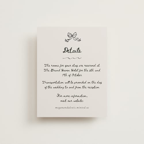 This is a lace enclosure cards with standard by Cass Loh called simple monogram printing on signature in standard