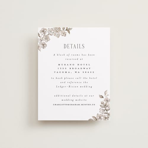 This is a sepia enclosure cards with standard by Itsy Belle Studio called daphne printing on signature in standard