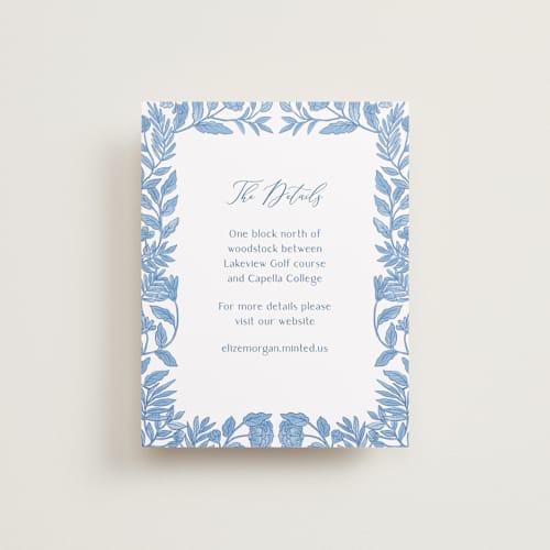 This is a porcelain enclosure cards with standard by Elly called porcelain floral printing on signature in standard