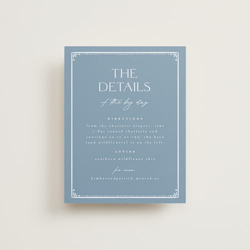 This is a delft blue enclosure cards with standard by Ashley DeMeyere called porcelain printing on signature in standard