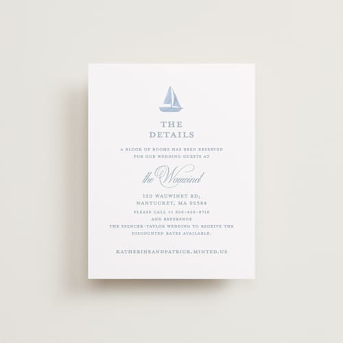 This is a ocean enclosure cards with standard by Creo Study called coastal crest printing on signature in standard