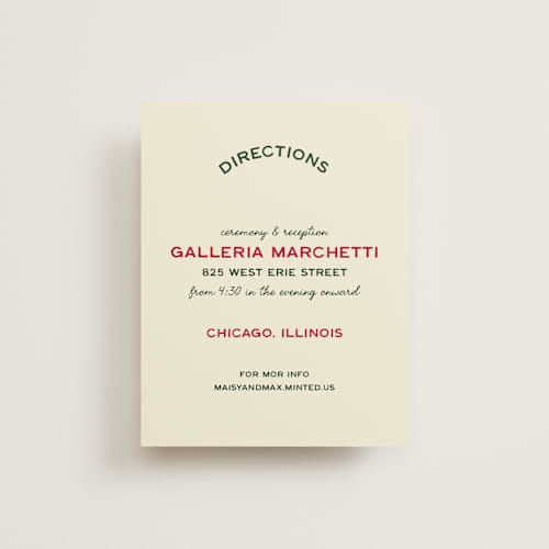 This is a pizzeria enclosure cards with standard by Ani Somi called trattoria printing on signature in standard