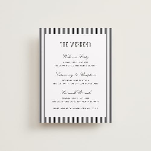 This is a silk enclosure cards with standard by Kelly Schmidt called formal minimalist printing on signature in standard
