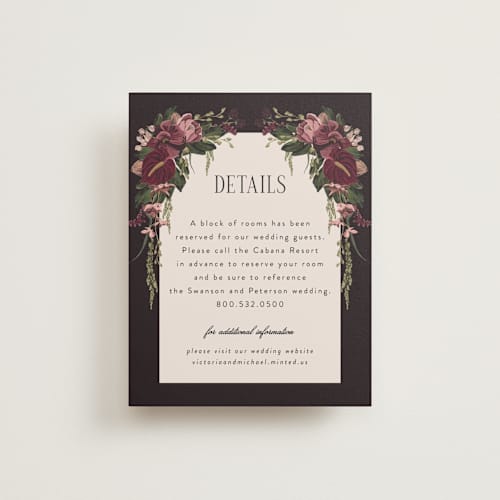 This is a merlota enclosure cards with standard by Susan Moyal called romantics printing on signature in standard