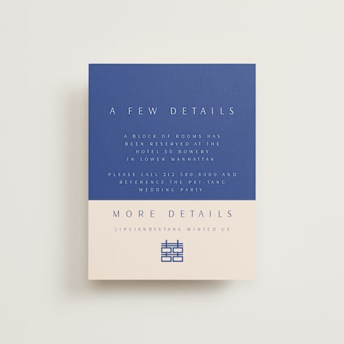 This is a marseille bleu enclosure cards with standard by Deborah Chou called two toned printing on signature in standard
