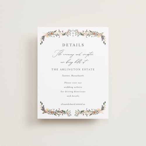 This is a blush enclosure cards with foil pressed by Susan Moyal called blooming vine printing on signature in standard