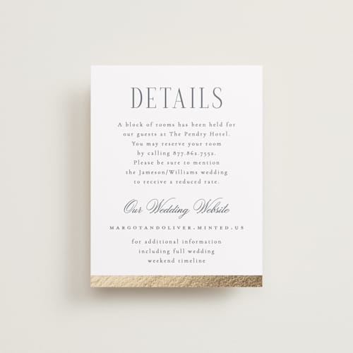 This is a quartz enclosure cards with foil pressed by Kristie Kern called the ritz printing on signature in standard