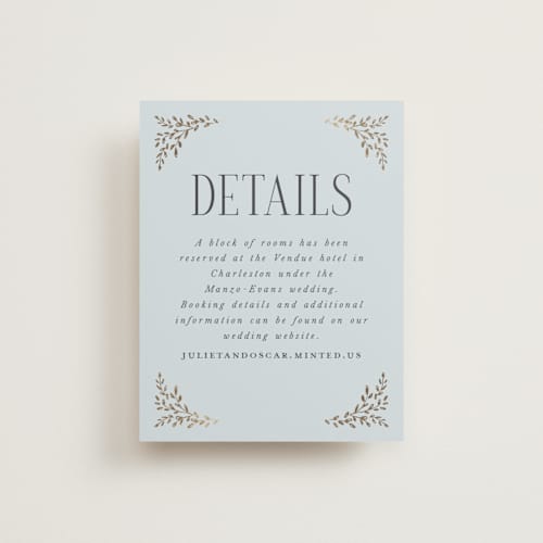 This is a mist enclosure cards with foil pressed by Laura Hankins called enchanted printing on signature in standard