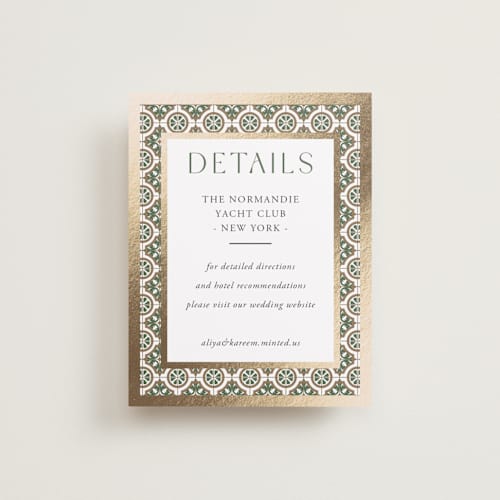 This is a evergreen enclosure cards with foil pressed by Oma N. Ramkhelawan called kareem printing on signature in standard