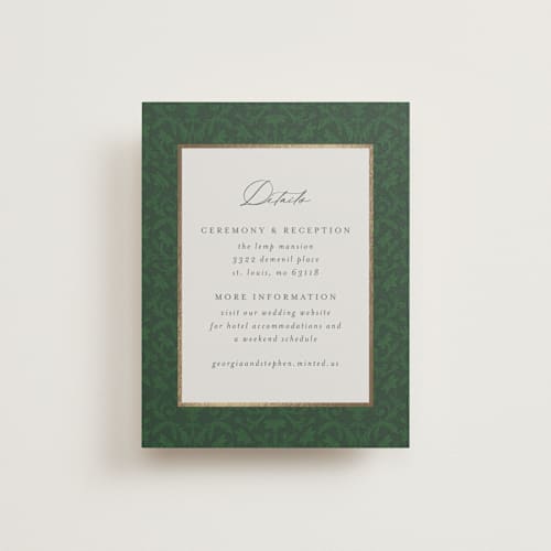 This is a bluebell enclosure cards with foil pressed by Jen Owens called grandeur printing on signature in standard