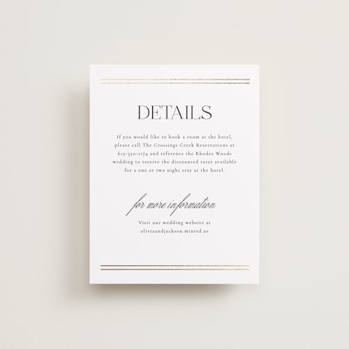 This is a spun sugar enclosure cards with foil pressed by Jessica Williams called fineline printing on signature in standard