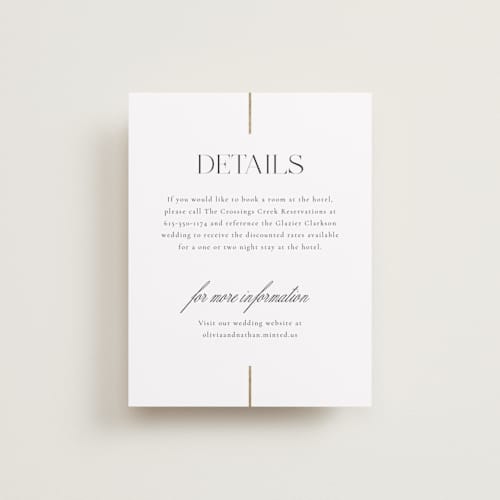 This is a spun sugar enclosure cards with foil pressed by Jessica Williams called aligned printing on signature in standard