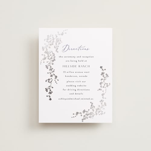 This is a serenity enclosure cards with foil pressed by Susan Moyal called layered florals printing on signature in standard