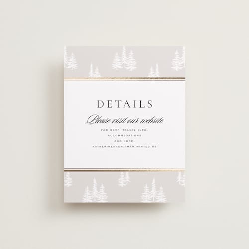 This is a snow enclosure cards with foil pressed by Stacy Maalouf called gilded forest printing on signature in standard