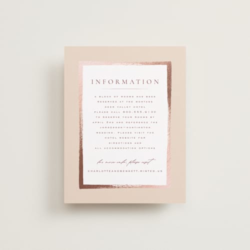 This is a peony enclosure cards with foil pressed by Wildfield Paper Co called romantic frame printing on signature in standard