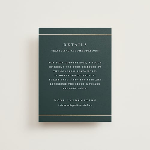 This is a forest enclosure cards with foil pressed by Stacey Meacham called style and grace printing on signature in standard