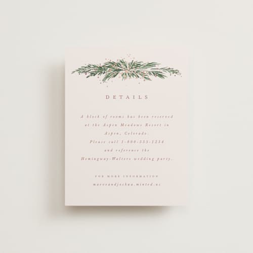 This is a latte enclosure cards with foil pressed by Leah Bisch called winter garland printing on signature in standard