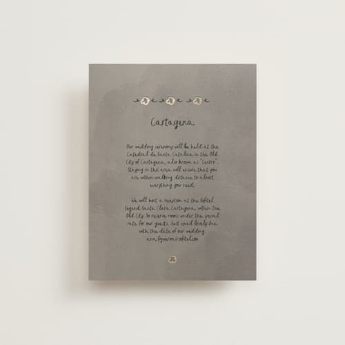 This is a ink wash enclosure cards with foil pressed by Ani Somi called santa catalina printing on signature in standard
