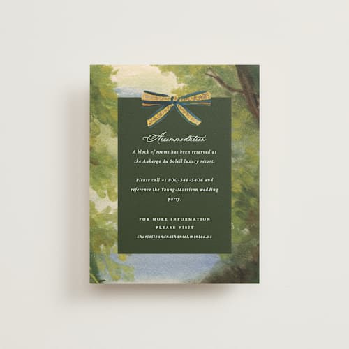 This is a golden enclosure cards with foil pressed by Claudia Orengo called tuileries printing on signature in standard