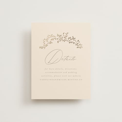 This is a sand enclosure cards with foil pressed by Creo Study called leafy garland printing on signature in standard