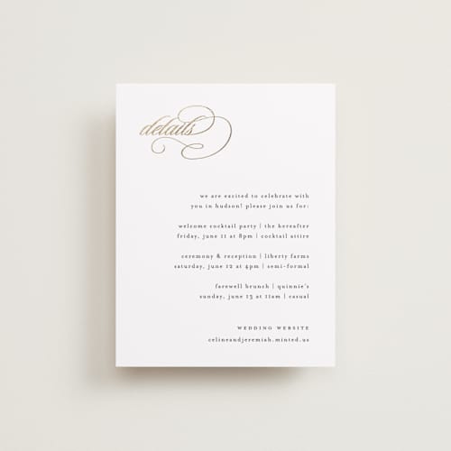 This is a silk enclosure cards with foil pressed by Kelly Schmidt called left align printing on signature in standard