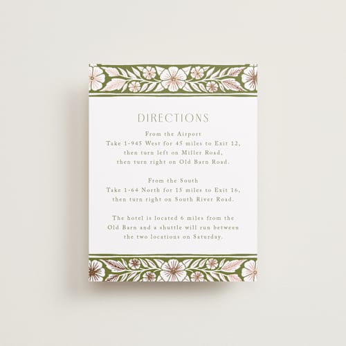 This is a avocado enclosure cards with foil pressed by Katharine Watson called inlay frame printing on signature in standard