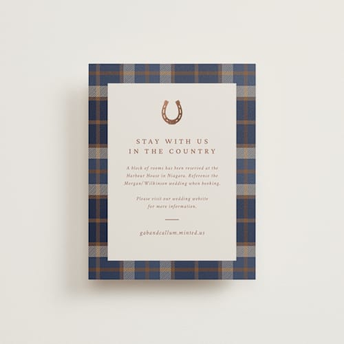 This is a midnight enclosure cards with foil pressed by Sam Dubeau called equestrian printing on signature in standard