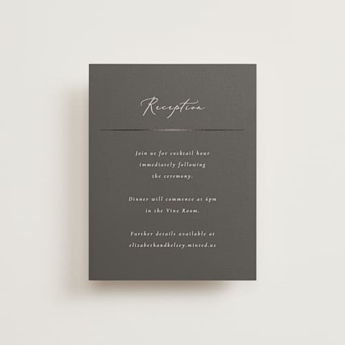 This is a tuxedo foil stamped wedding invitations with foil pressed by Corinne Malesic called bow printing on signature in standard