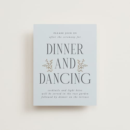 This is a mist foil stamped wedding invitations with foil pressed by Laura Hankins called enchanted printing on signature in standard