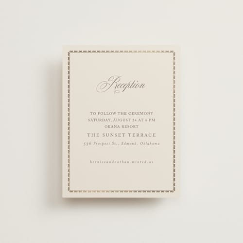 This is a champagne foil stamped wedding invitations with foil pressed by Deynaaz Daraei called ahlum printing on signature in standard