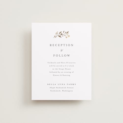 This is a cloudy foil stamped wedding invitations with foil pressed by Jennifer Postorino called embrace printing on signature in standard