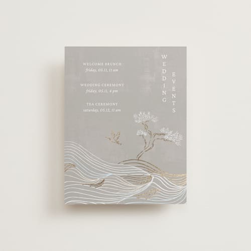This is a ash foil stamped wedding invitations with foil pressed by Jelena Vuletic called asahi printing on signature in standard