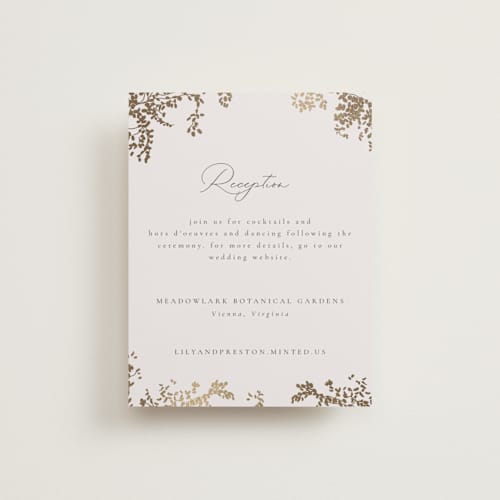 This is a luxe neutral foil stamped wedding invitations with foil pressed by Design Lotus called forever and a day printing on signature in standard