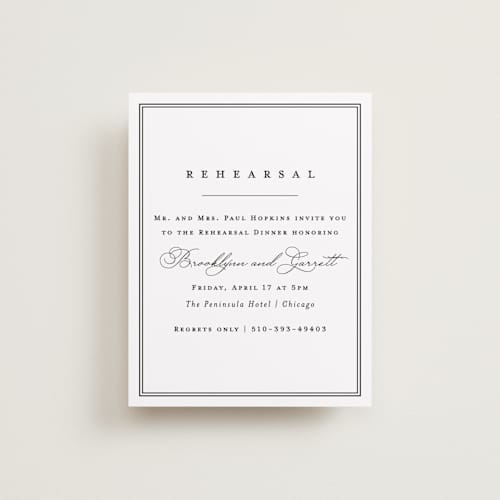 This is a noir reception cards with standard by Amy Kross called overlapping printing on signature in standard