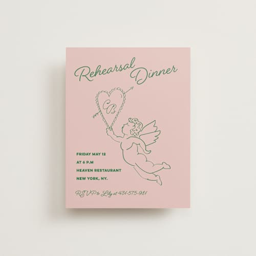 This is a avocado reception cards with standard by Helena Vitto called crazy little thing called love printing on signature in standard