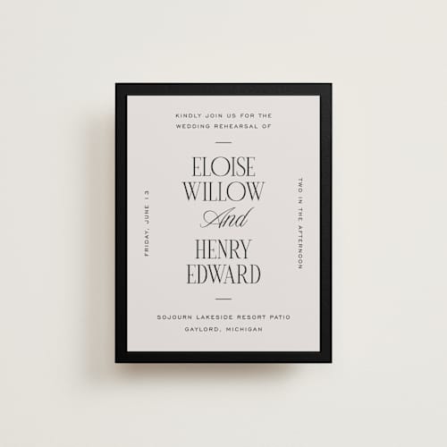 This is a suit reception cards with standard by Pixel and Hank called threaded printing on signature in standard