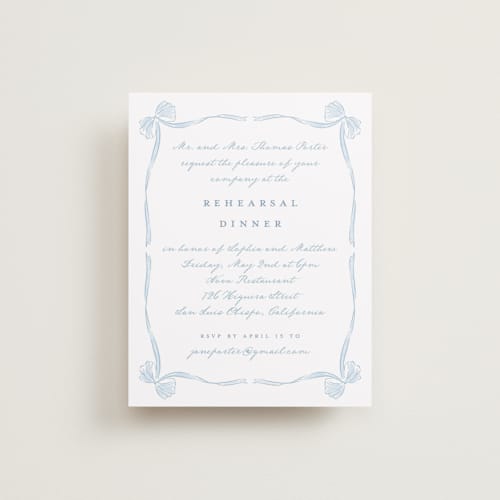 This is a lagoon reception cards with standard by Leah Bisch called bow frame printing on signature in standard