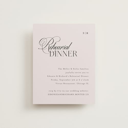 This is a ivory reception cards with standard by Melanie Kosuge called sibonie printing on signature in standard