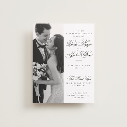 This is a tuxedo reception cards with standard by Orasie called side by side printing on signature in standard