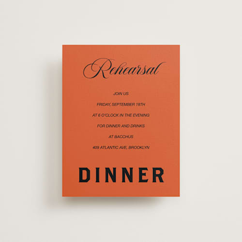This is a amaro reception cards with standard by Studio Suku called bold and demure printing on signature in standard