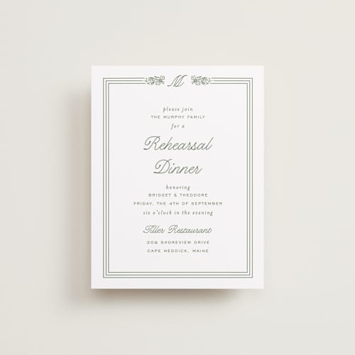 This is a leaf reception cards with standard by Kate Ahn called court printing on signature in 4.25x5.5