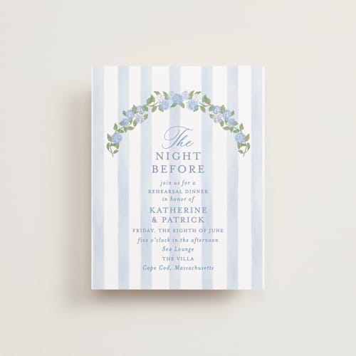 This is a ocean reception cards with standard by Creo Study called pillowy border printing on signature in standard