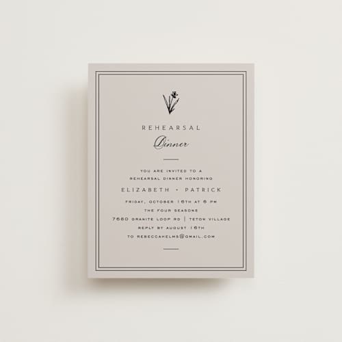 This is a cotton reception cards with standard by Amy Kross called aspen knoll printing on signature in standard