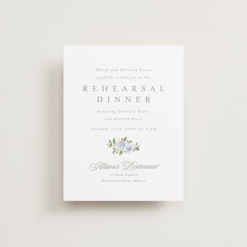 This is a sky reception cards with standard by Everett Paper Goods called ocean point printing on signature in standard