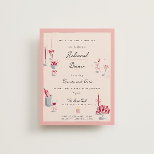 This is a cherry reception cards with standard by Sarah Rosenthal called velvet cherry printing on signature in standard