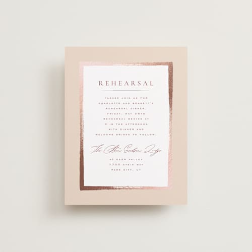 This is a peony enclosure cards with foil pressed by Wildfield Paper Co called romantic frame printing on signature in standard