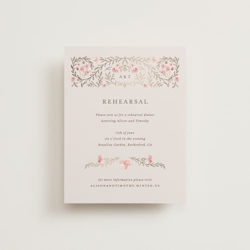 This is a versailles enclosure cards with foil pressed by Claudia Orengo called victorian printing on signature in standard